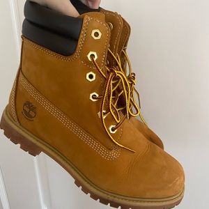 Women timberland premium 6 inch waterproof boot Wheat Nubuck